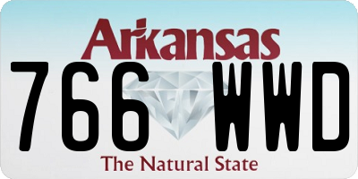 AR license plate 766WWD