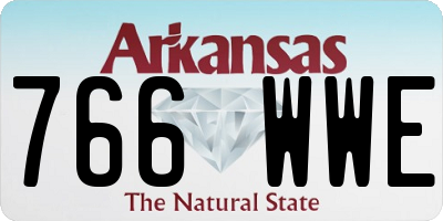 AR license plate 766WWE