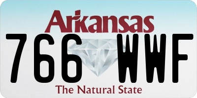 AR license plate 766WWF