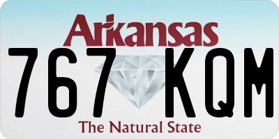 AR license plate 767KQM