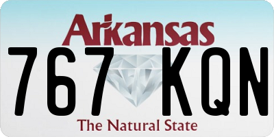 AR license plate 767KQN