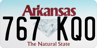 AR license plate 767KQO