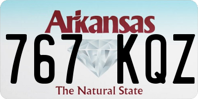 AR license plate 767KQZ