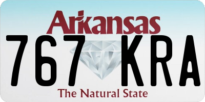 AR license plate 767KRA