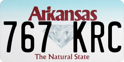AR license plate 767KRC