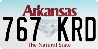 AR license plate 767KRD