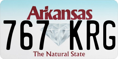AR license plate 767KRG