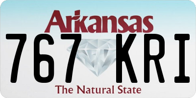 AR license plate 767KRI