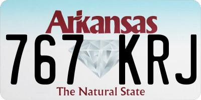 AR license plate 767KRJ
