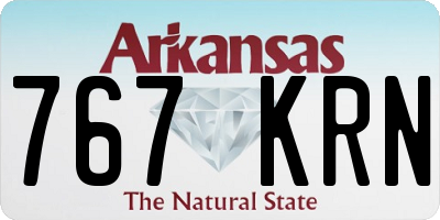 AR license plate 767KRN