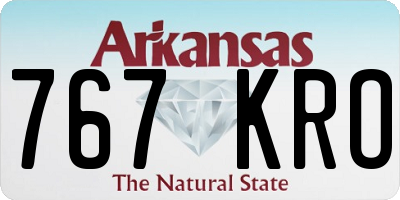 AR license plate 767KRO