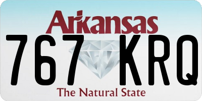 AR license plate 767KRQ