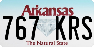 AR license plate 767KRS