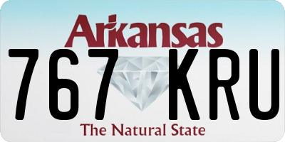 AR license plate 767KRU