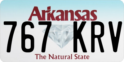 AR license plate 767KRV