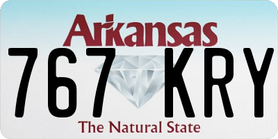 AR license plate 767KRY
