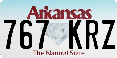 AR license plate 767KRZ