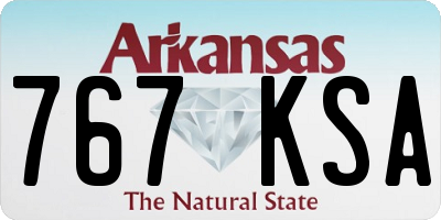 AR license plate 767KSA