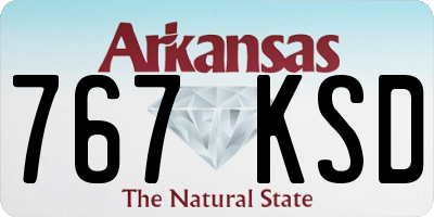 AR license plate 767KSD
