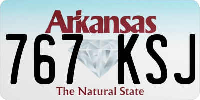 AR license plate 767KSJ