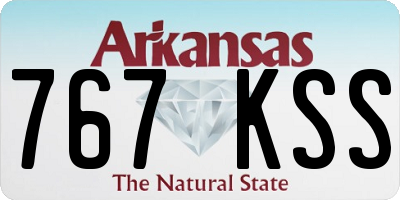 AR license plate 767KSS