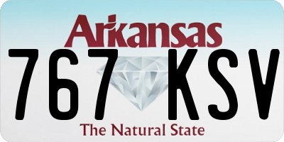 AR license plate 767KSV
