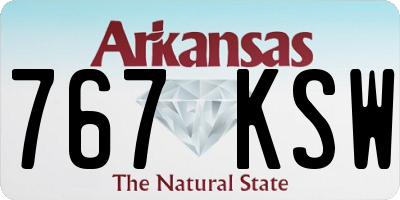 AR license plate 767KSW