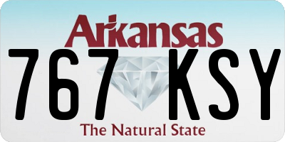 AR license plate 767KSY