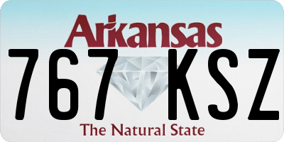 AR license plate 767KSZ