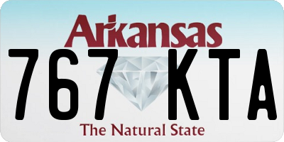 AR license plate 767KTA