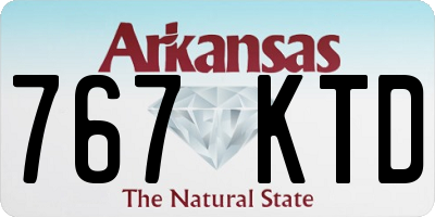 AR license plate 767KTD