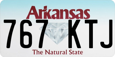 AR license plate 767KTJ