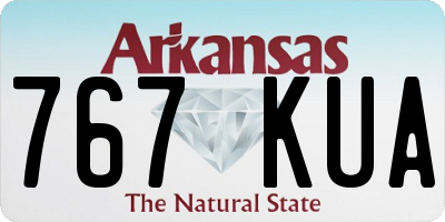 AR license plate 767KUA