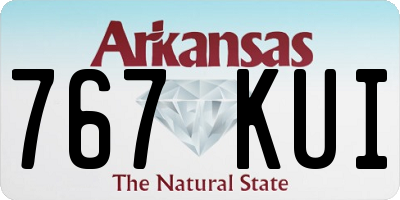 AR license plate 767KUI