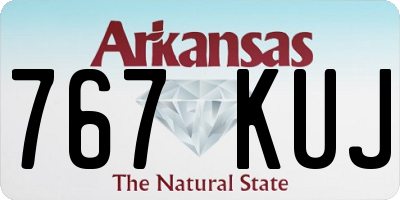 AR license plate 767KUJ