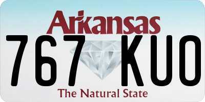 AR license plate 767KUO