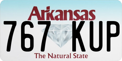 AR license plate 767KUP