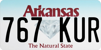 AR license plate 767KUR
