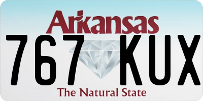 AR license plate 767KUX