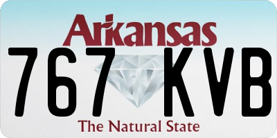 AR license plate 767KVB