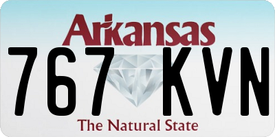 AR license plate 767KVN