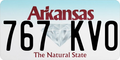 AR license plate 767KVO
