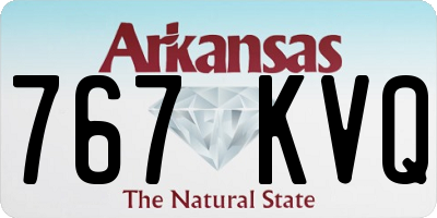 AR license plate 767KVQ