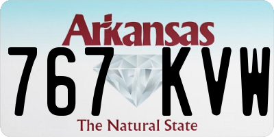 AR license plate 767KVW