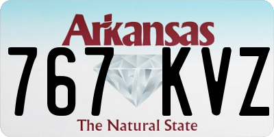 AR license plate 767KVZ