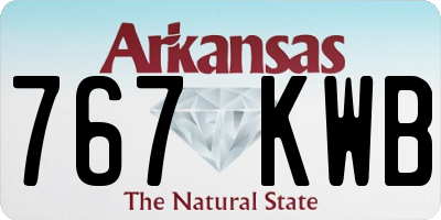 AR license plate 767KWB