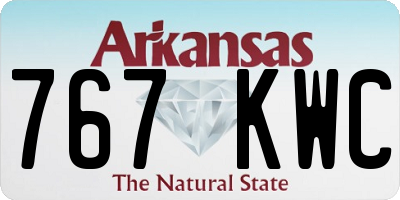 AR license plate 767KWC