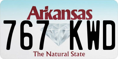 AR license plate 767KWD