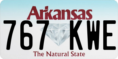 AR license plate 767KWE