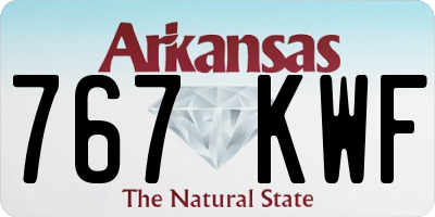 AR license plate 767KWF